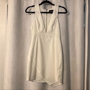 NBD low cut white dress